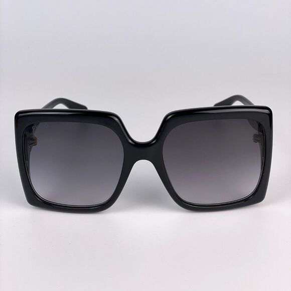 Gucci GG0876S 001 Sunglasses  Black Gray Gradient Oversized Women - Picture 1 of 10